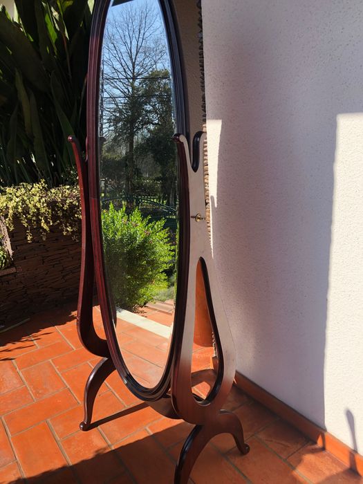 Lindo espelho Multifunções em raiz de Nogueira