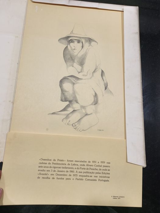 Desenhos da prisão Álvaro Cunhal