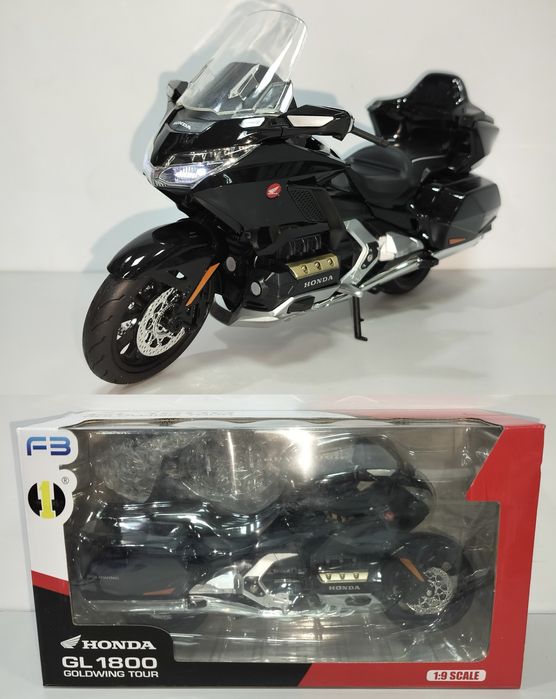 HONDA GL1800 Gold Wing Tour Black модель мотоцикла 1:9 металлическая свет
Ви