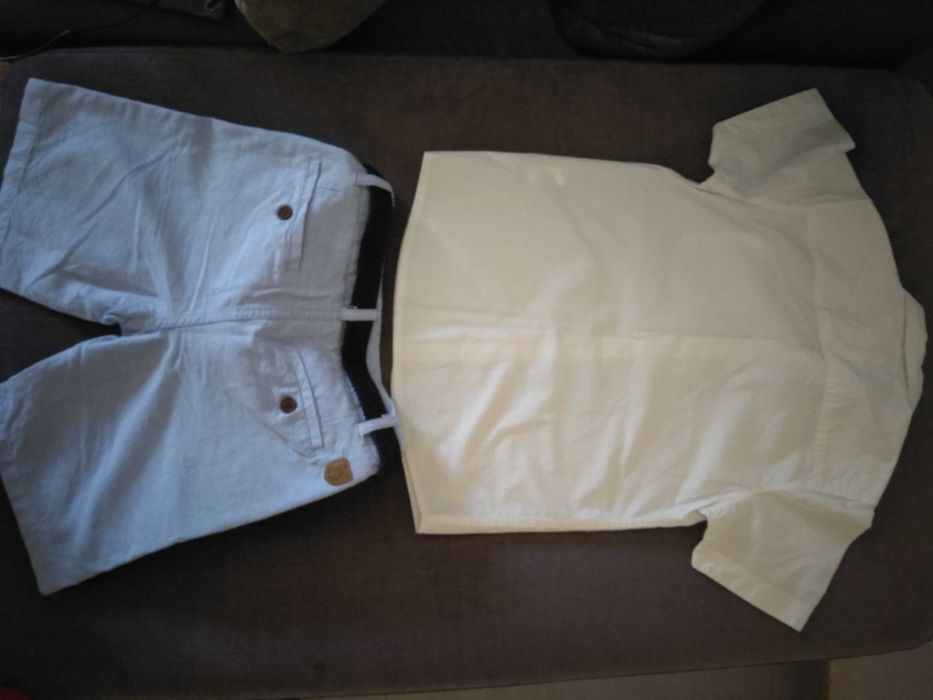 Conjunto calções e camisa 5 anos NOVOS, COM ETIQUETA