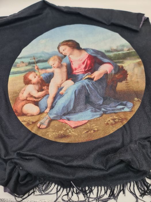 Manta com impressão renascentista Madonna Alba de Rafael