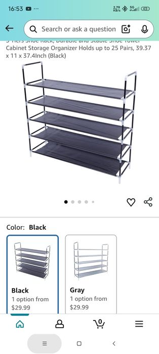 Sapateira 5 prateleiras até 25 pares