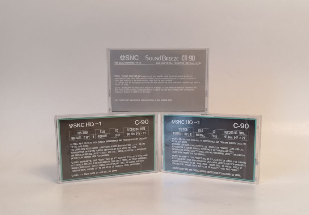 Аудиокассеты SNC SoundBreeze 90 новые