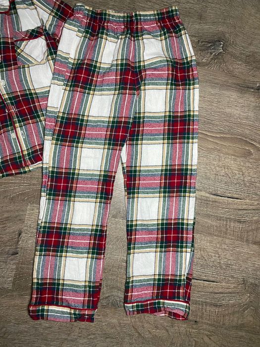 Бавовняна піжама в клітинку хлопчику 6-7р.комплект сорочка -штани