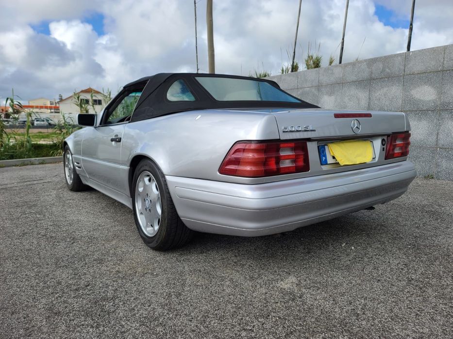 Mercedes SL 500, 1992, prata. Bem estimada, estofamentos em pele. foto 3