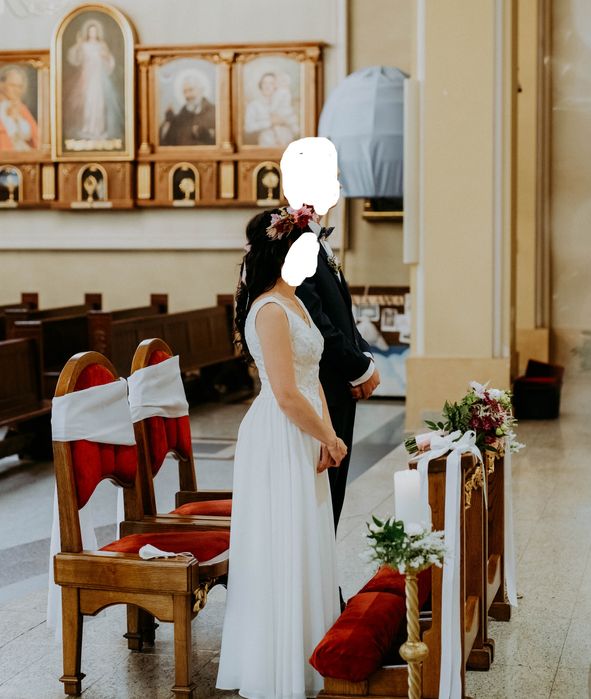 Suknia ślubna muślinowa