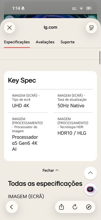 LG Smart TV 4K - 43” (2023)