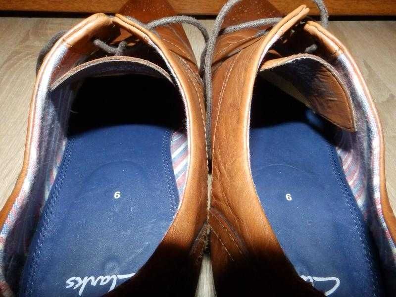 Кожаные туфли броги clarks англия