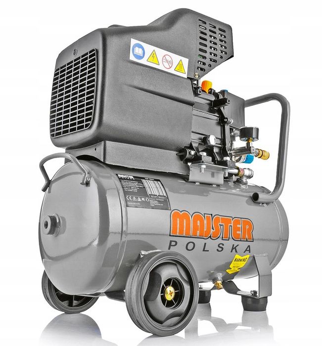 Kompresor Olejowy Sprężarka Powietrza Tłokowa 8 Bar 24l Mocny Wydajny