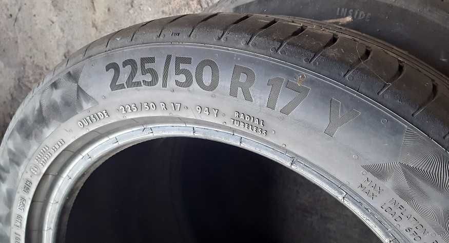 225/50/17--Continental--2018r--bieznik--5mm--opony--LETNIE