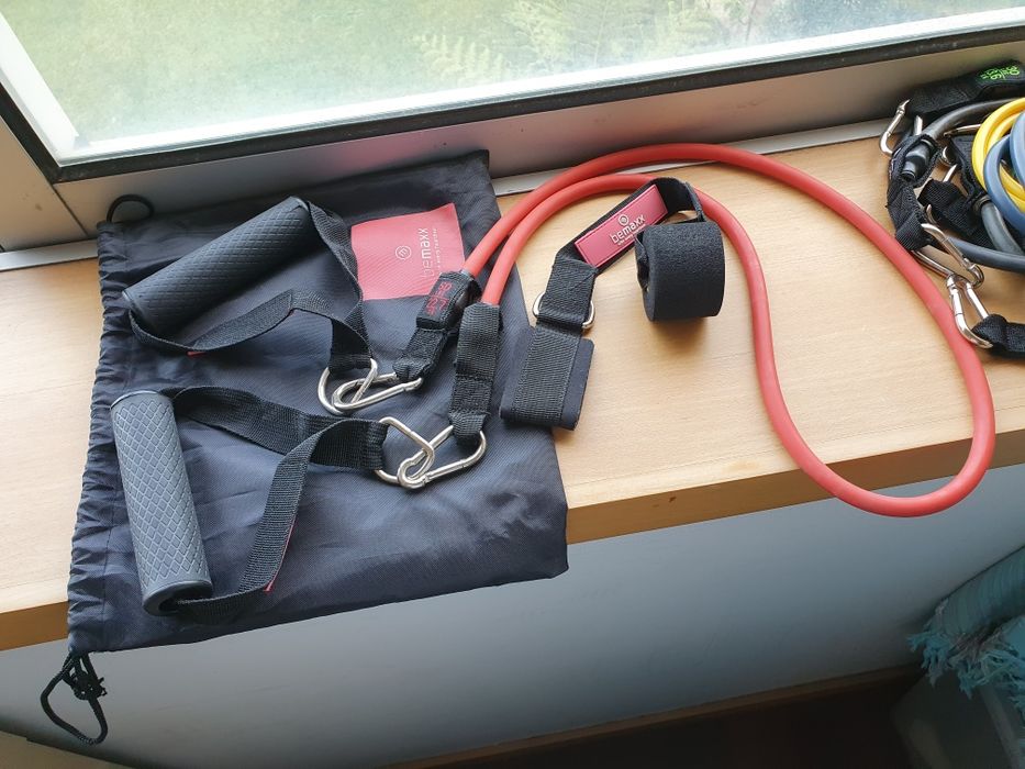 Conjunto de elásticos de musculação da Bemaxx..