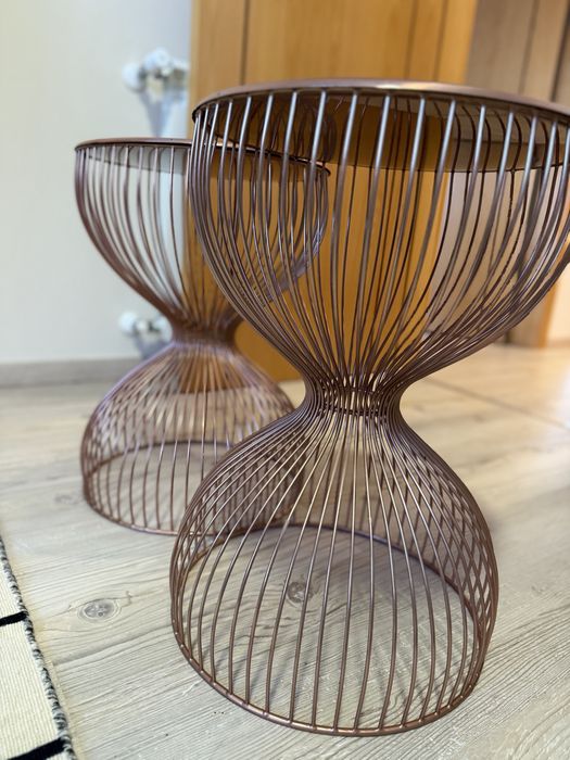 Mesa de cabeceira em fio de metal, Janik, bronze | LaRedoute