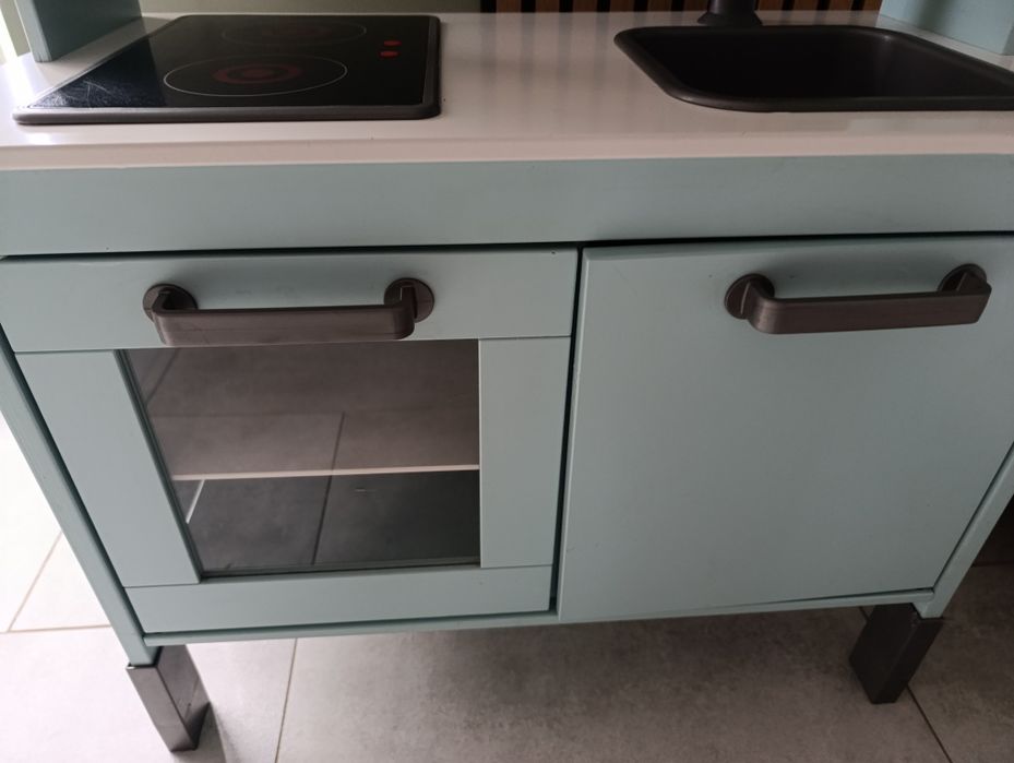 99Kuchenka Ikea miętowa świecące palniki
