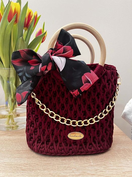 Kuferek /torebka ze sznurka Handmade