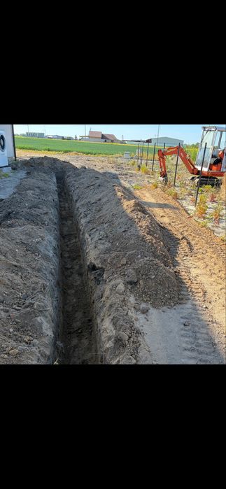 Usługi Minikoparką  Wykopy, Fundamenty, Przyłącza