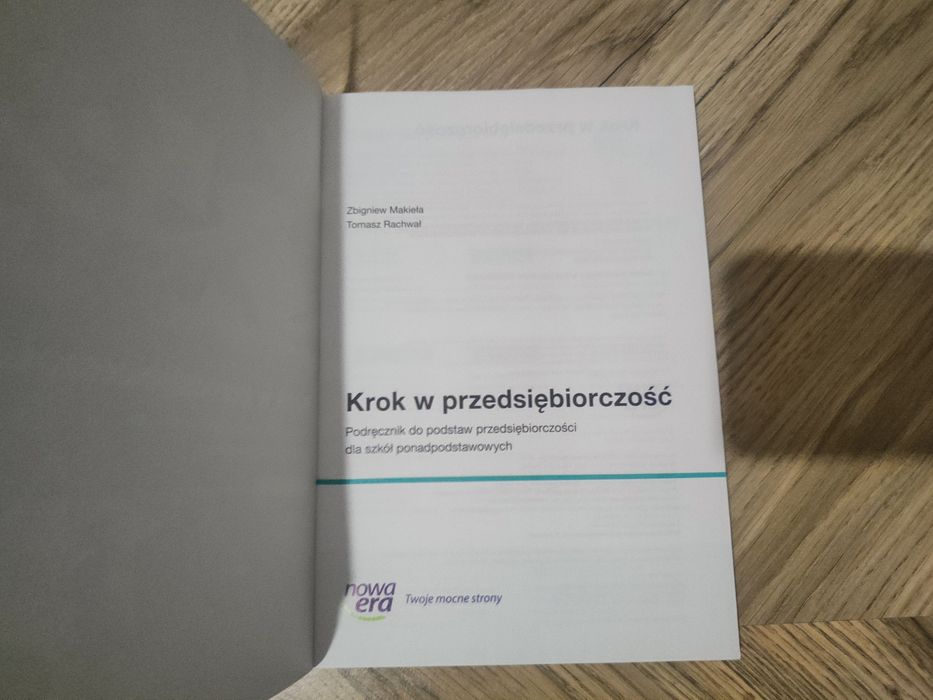 Krok w przedsiębiorczość, podręcznik do podstaw przedsiębiorczości PP