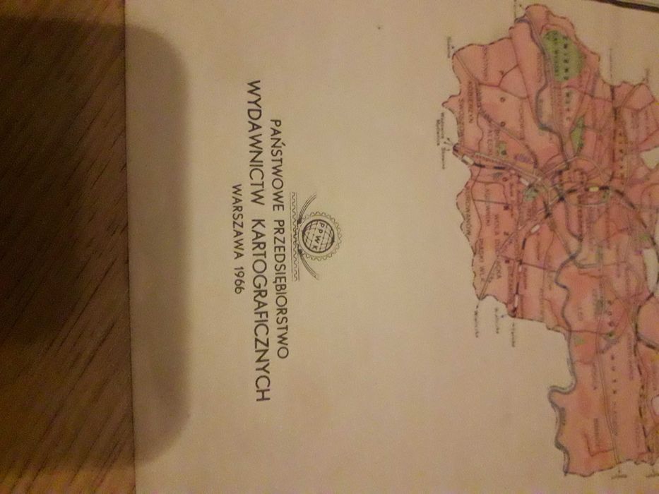 Stara mapa woj.krakowskiego 1966 rok prl