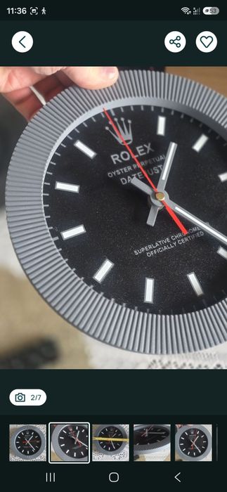 Zegar na ścianę z logo Rolex