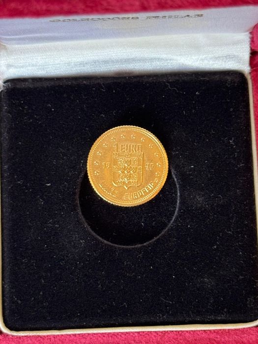 Moeda de ouro 1 euro ano 1996