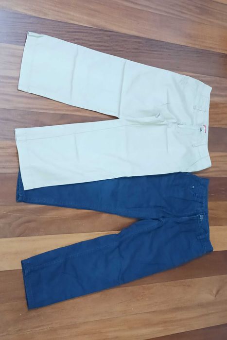 2 Calças de sarja para criança - 7/8 anos