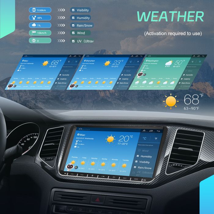 Radio Nawigacja Carplay 4/64Gb Vw,Golf,Seat,Polo,Touran