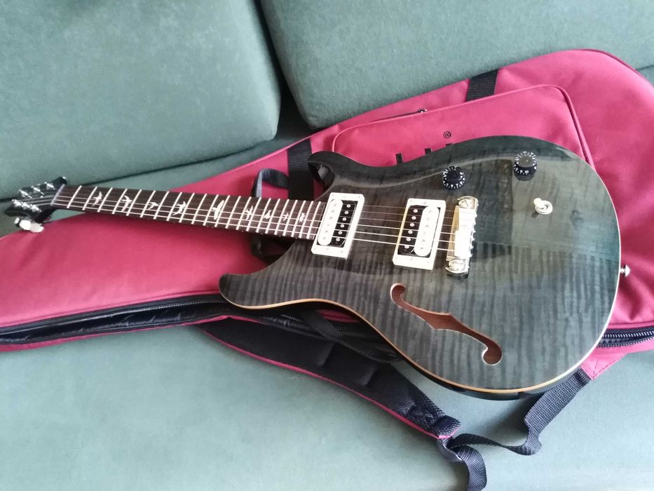 PRS SE Custom 22 Semi-Hollow 2017 Gray Black gitara elektryczna Korea, pół akustyczna, semi-hollow