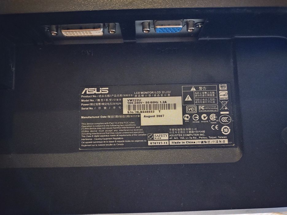 Monitor ASUS VW222 22"