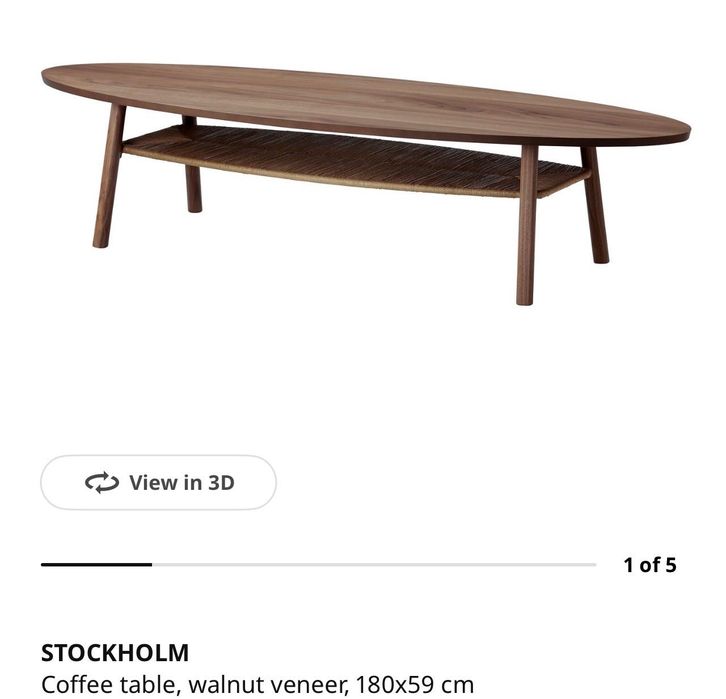 Mesa de centro IKEA STOCKHOLM 180x59