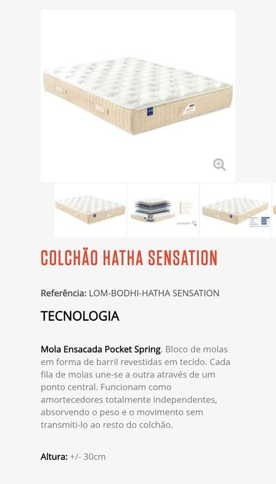 Colchão Hatha Sentation , sem uso