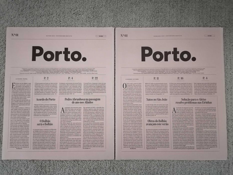 Jornais antigos 2015 e 2016