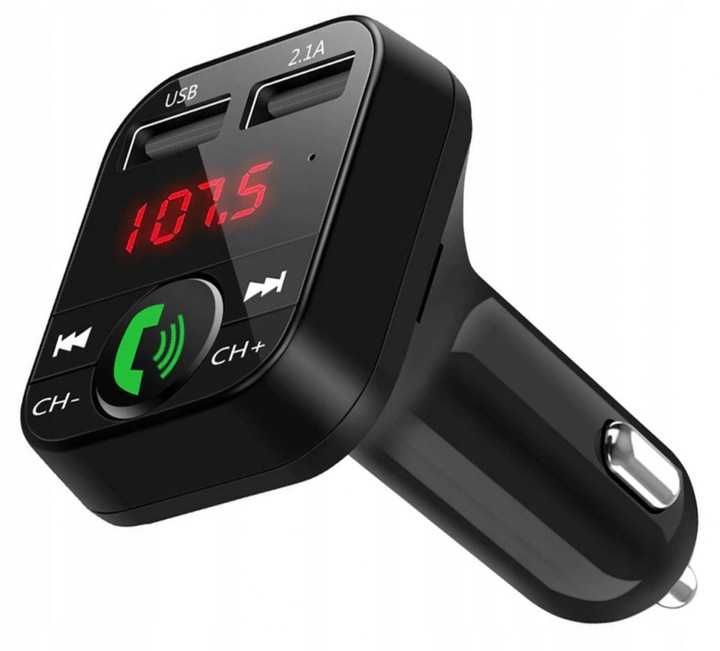 TRANSMITER bluetooth FM MP3 SD ładowarka 2xUSB
