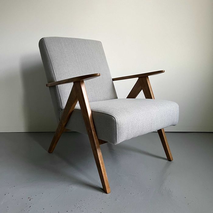 Fotel Vintage w pełni odnowiony, Polski Design Lata 60, Styl PRL
