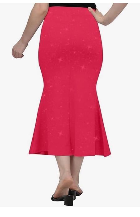 Damska, długa, błyszcząca spódnica,kolor fuksja ,rozm.2XL STYLESINDIA