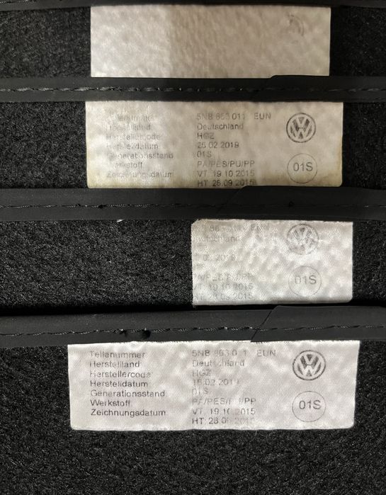 VW Tiguan 1, 2, 3 volkswagen (тигуан тігуан) Оригинал коврики килимки