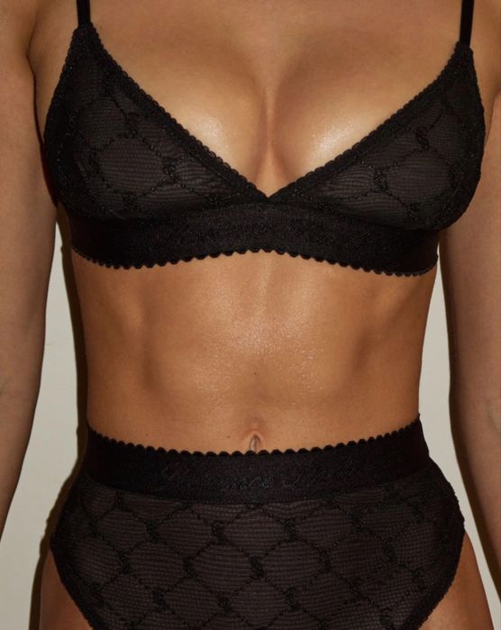 L'essence Studio Embroidered Lace Triangle Bralette