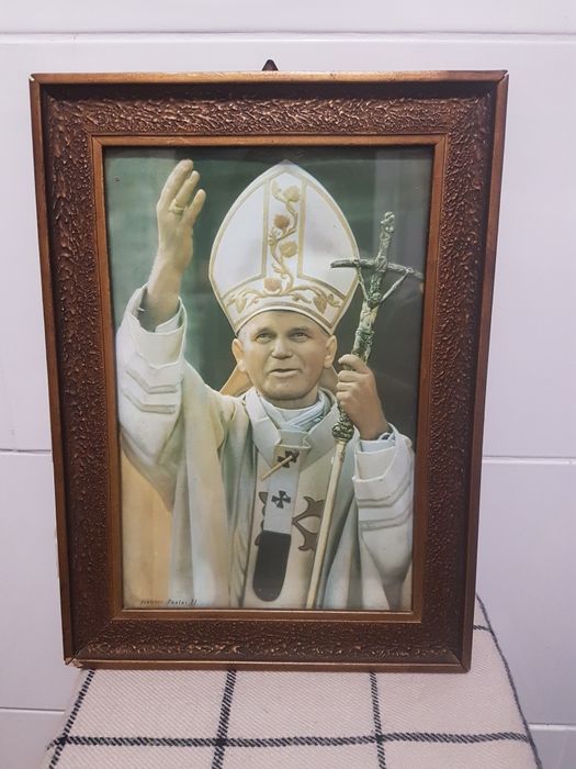 Obraz Jan Paweł II za szkłem w ramie