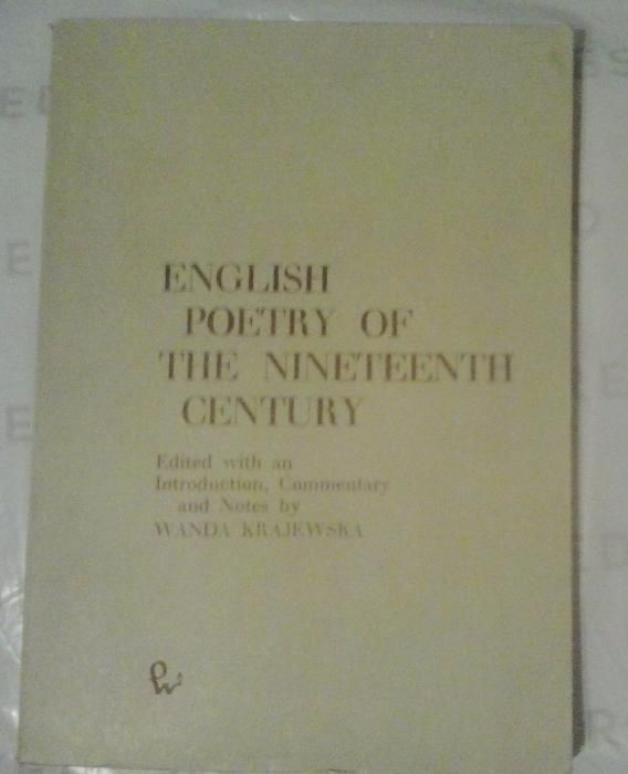 Wanda Krajewska. English poetry of the nineteenth century