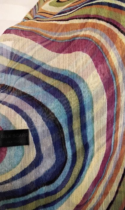 Szal abstrakcja Silk Touch jedwab