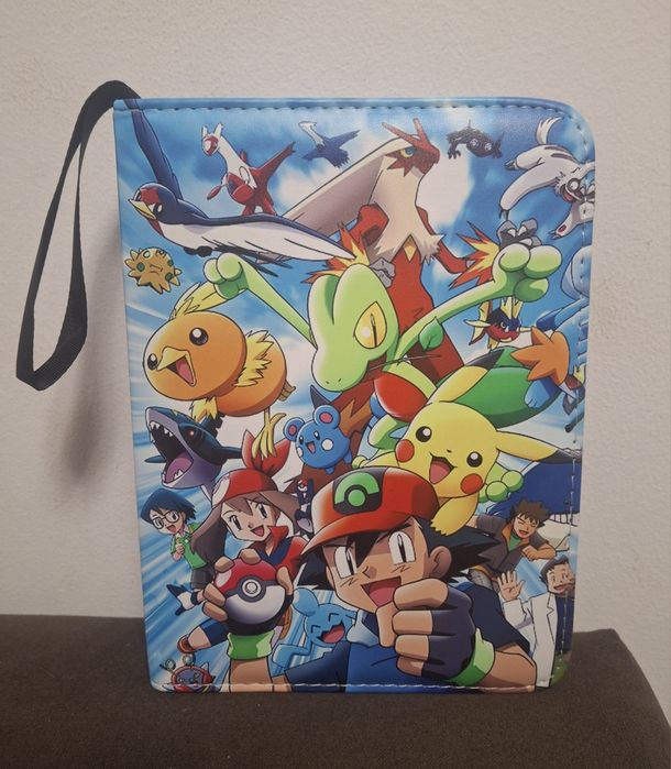 2 skórzane albumy +karty pokemon