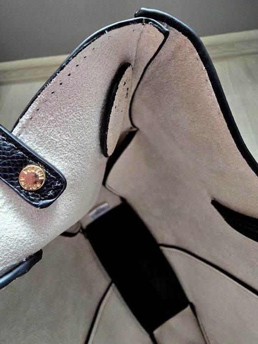 Polène Cyme Mini EDITION TEXTURED BLACK czarna torebka damska shopper