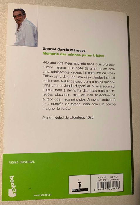 Memória das minhas putas tristes de Gabriel García Márquez