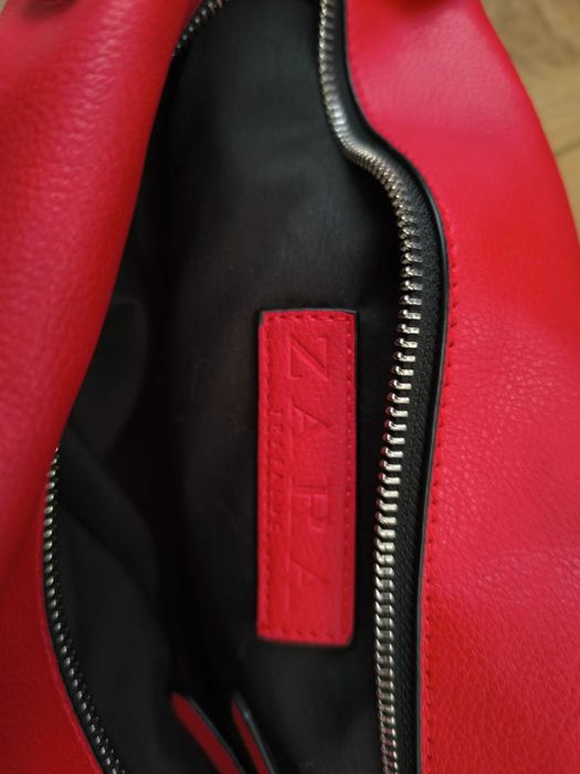 Czerwona torba mała torebka na ramię Zara