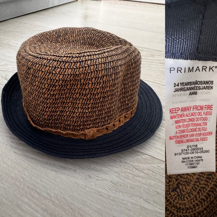 Соломенная шляпа детская