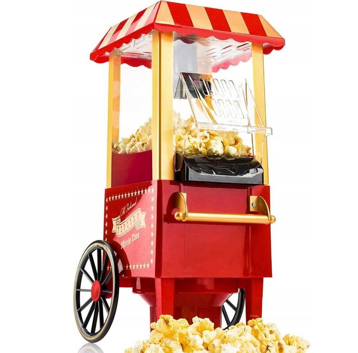 Maszyna Do Popcornu Retro 1200W Beztłuszczowa Na Powietrze