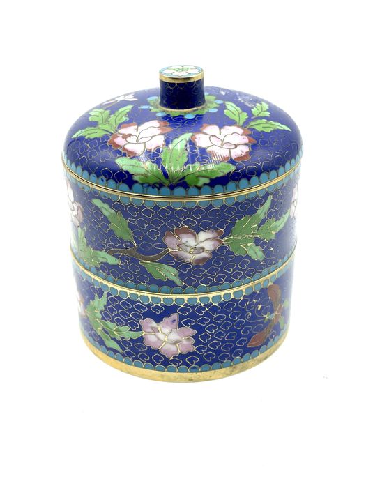 Caixa dupla em cloisonné antiga