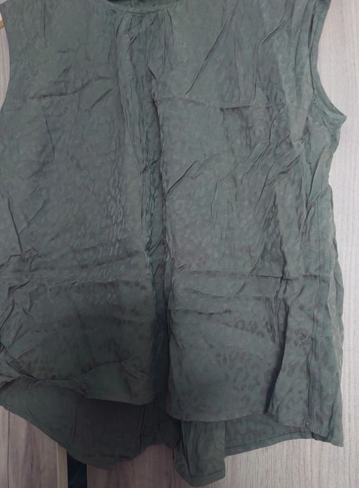 Top Promod Wycięcie na plecach Khaki Panterka rozmiar 44