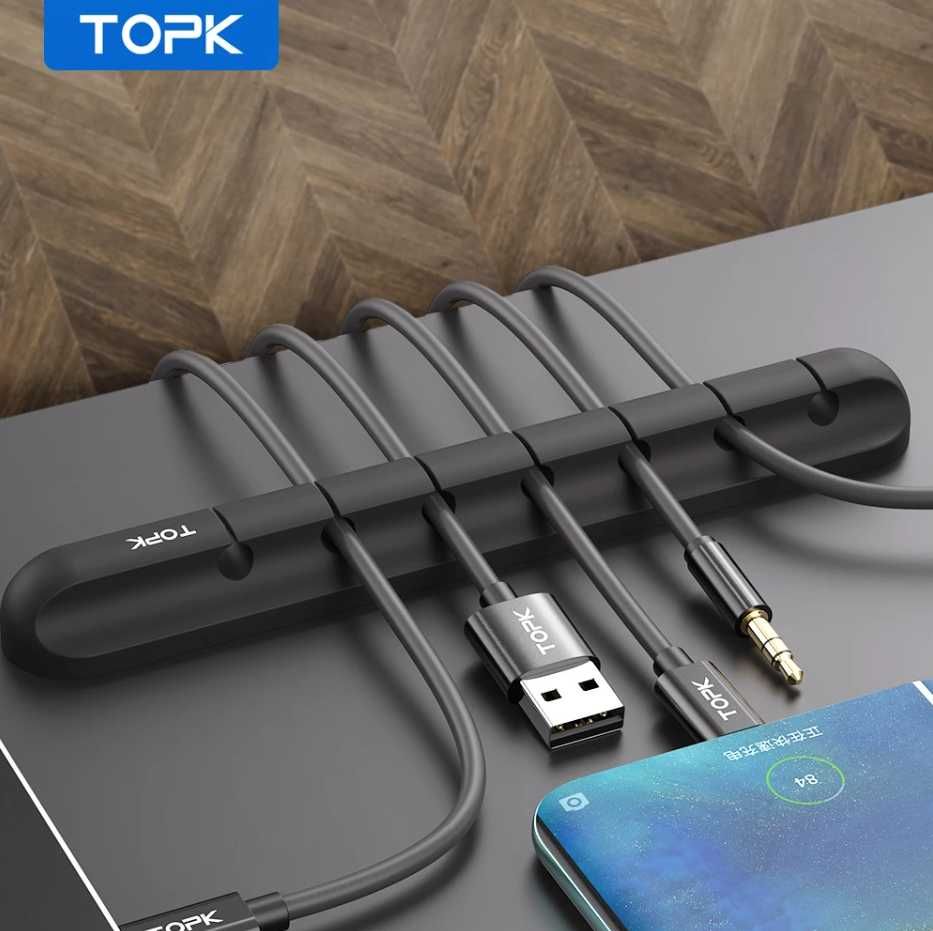 Органайзер для кабелей Topk силиконовый настольный на 3/5/7 ячеек: 99 ...