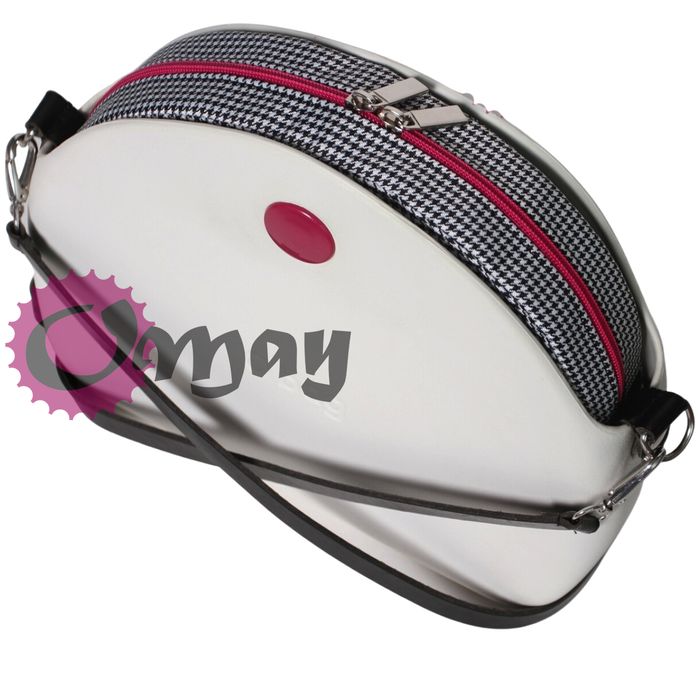 Organizer OBAG MOON LIGHT czarny pepitka róż 2 kieszenie wkład OMAY