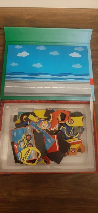 Układanka magnetyczne Pojazdy