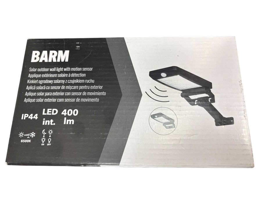 Kinkiet Ogrodowy Solarny BARM z czujnikiem ruchu